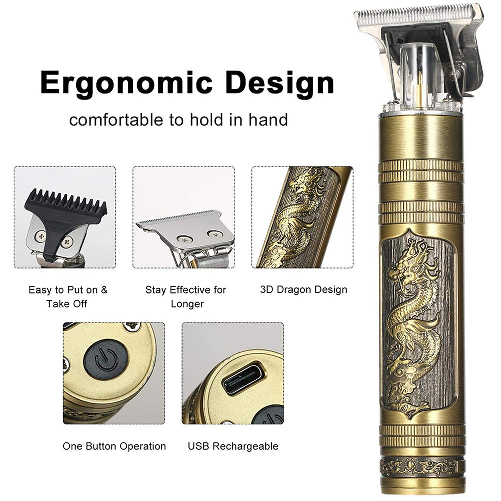 Hair Clipper Rechargeable Thread Engraving Trimmer For Men USB Electric Barber Shaving Machine