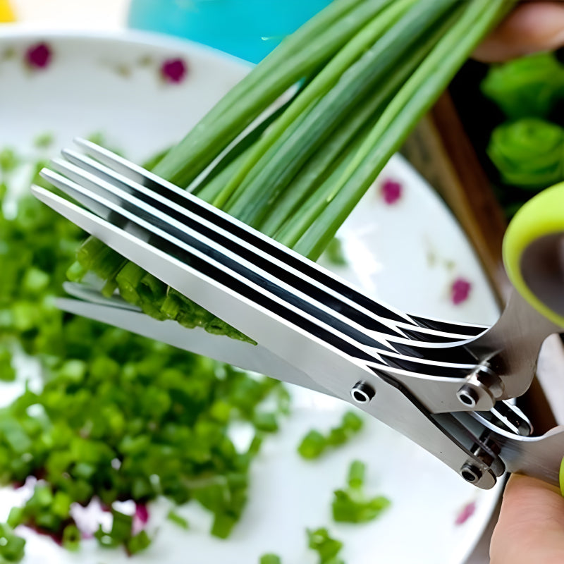 5-Layer Multifunctional Vegetable & Fruit Cutter Kitchen Scissor