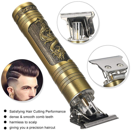 Hair Clipper Rechargeable Thread Engraving Trimmer For Men USB Electric Barber Shaving Machine
