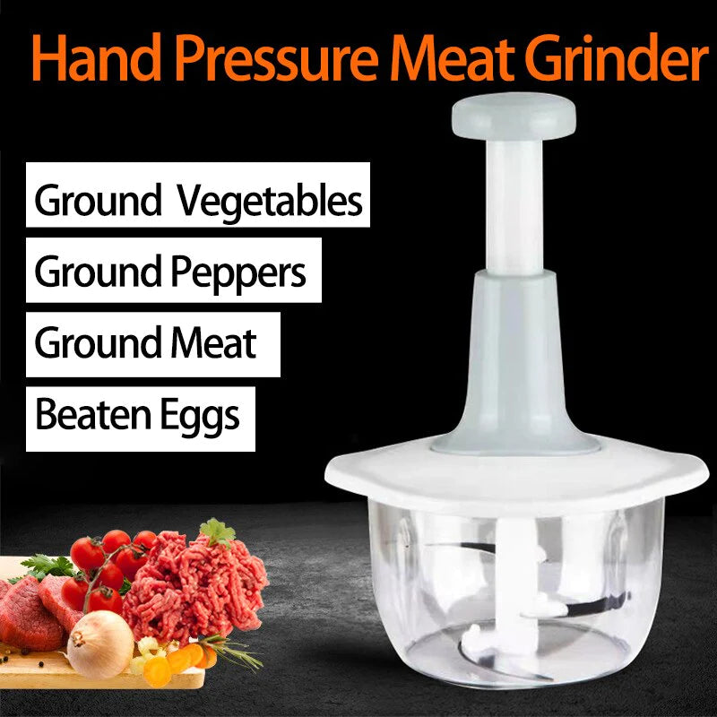 Manual Hand Push Chopper/Multifunctional Hand Pat Chopper And Mixer/press Cutter Vegetable Meat Grinder 1.5 Liter