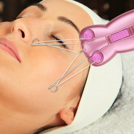 Electric Facial Hair Remover with cotton applicator